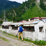 Ryan turning prayer wheels